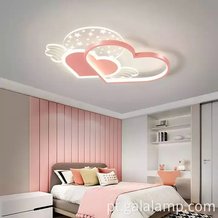 Luz de teto led rosa elegante para decoração de casa moderna